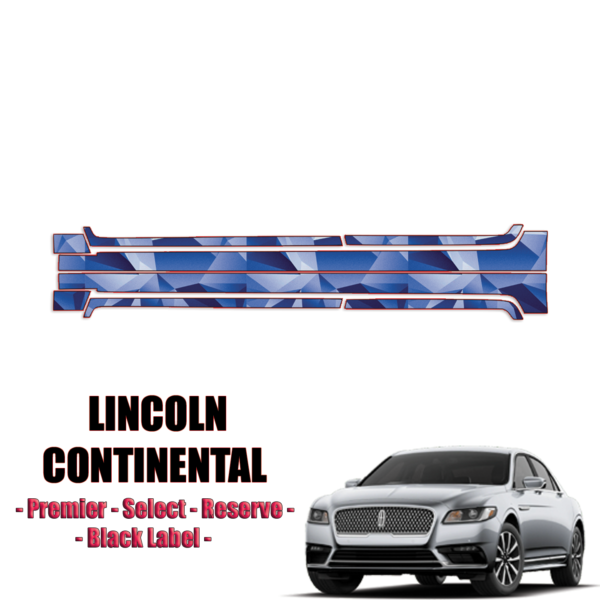 2017-2023 Lincoln Continental – Premier, Select, Reserve, Black Label Precut Paint Protection Kit – Rocker Panels
