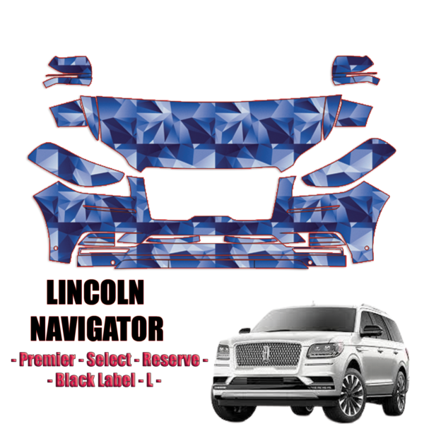 2018 2021 Lincoln Navigator Precut Paint Protection Kit (PPF) – Partial Front