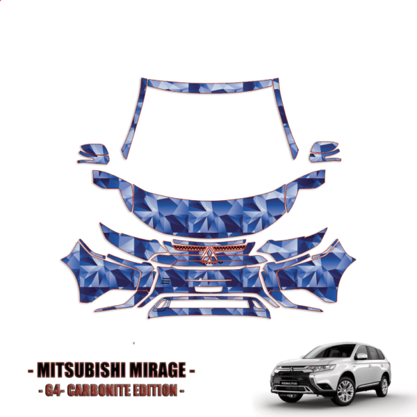 2021-2022 Mitsubishi Mirage G4 PPF Kit Pre Cut Paint Protection Kit – Partial Front