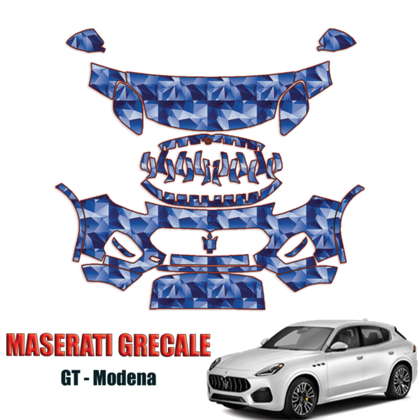 2023-2024 Maserati Grecale – GT, Modena Precut Paint Protection PPF Kit – Partial Front