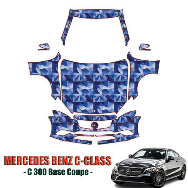 2019-2023 Mercedes-Benz C300 Base Coupe Precut Paint Protection Kit – Full Front
