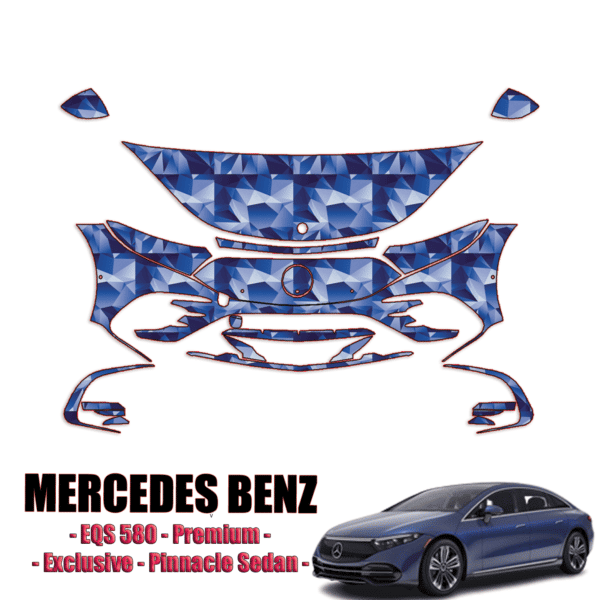 2022-2023 Mercedes-Benz EQS 580 – Premium, Exclusive, Pinnacle Sedan Precut Paint Protection Kit – Partial Front