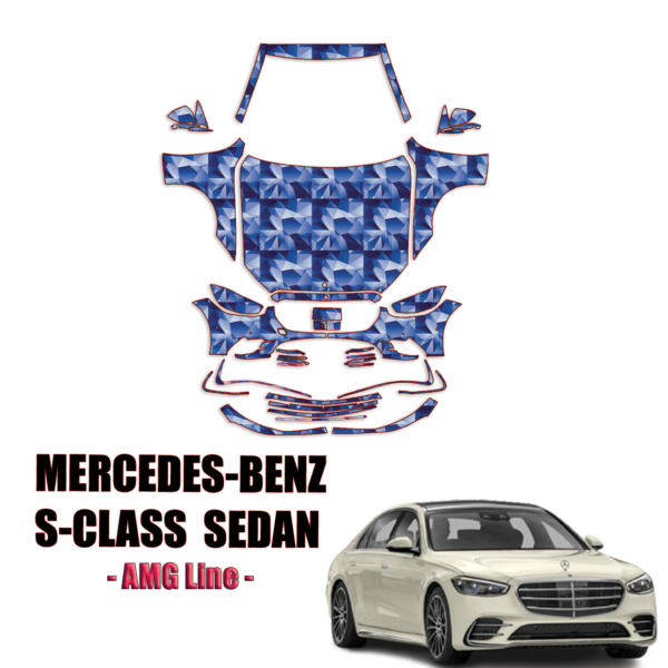 2021-2023 Mercedes-Benz S-Class Sedan Pre Cut Paint Protection Kit – Full Front + A Pillars + Rooftop