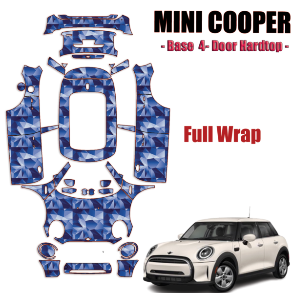 2018-2024 Mini Cooper 4 Door Hardtop Pre Cut Paint Protection Kit Full Wrap Vehicle