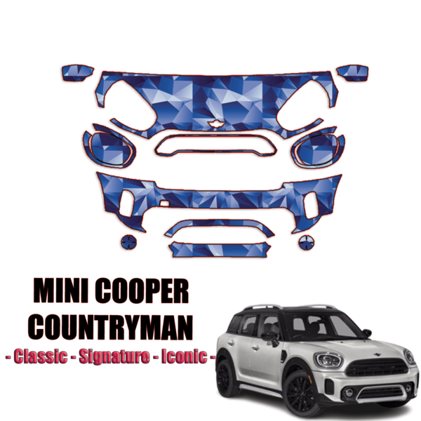 2021-2022 Mini Cooper Countryman PPF Kit Precut Paint Protection Kit Partial Front