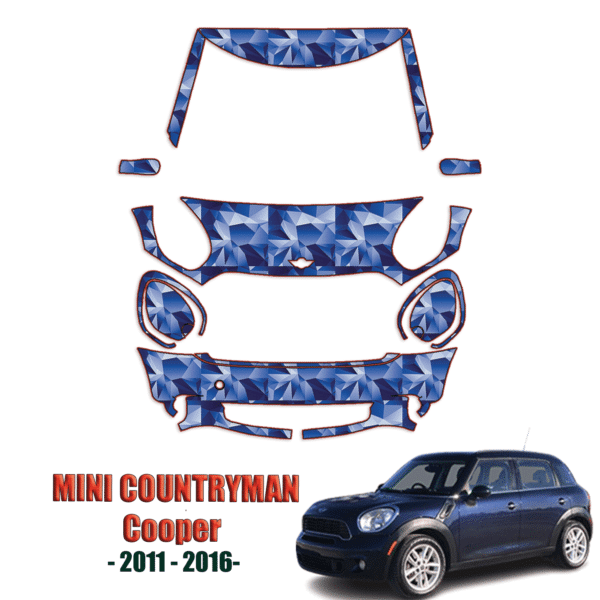 2011-2016 Mini Countryman Cooper Precut Paint Protection PPF Kit – Partial Front