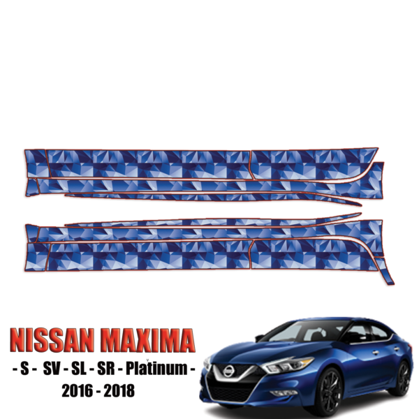 2016-2018 Nissan Maxima – S, SV, SL, SR, Platinum Precut Paint Protection Kit – Rocker Panels