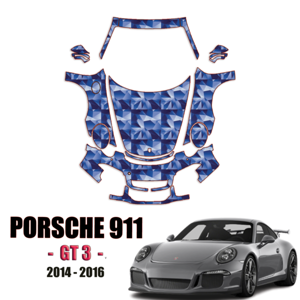 2014-2016 Porsche 911 GT3 Precut Paint Protection Kit – Full Front+