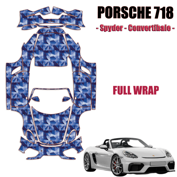 2020-2023 Porsche 718 Spyder Precut Paint Protection Kit – Full Wrap Vehicle