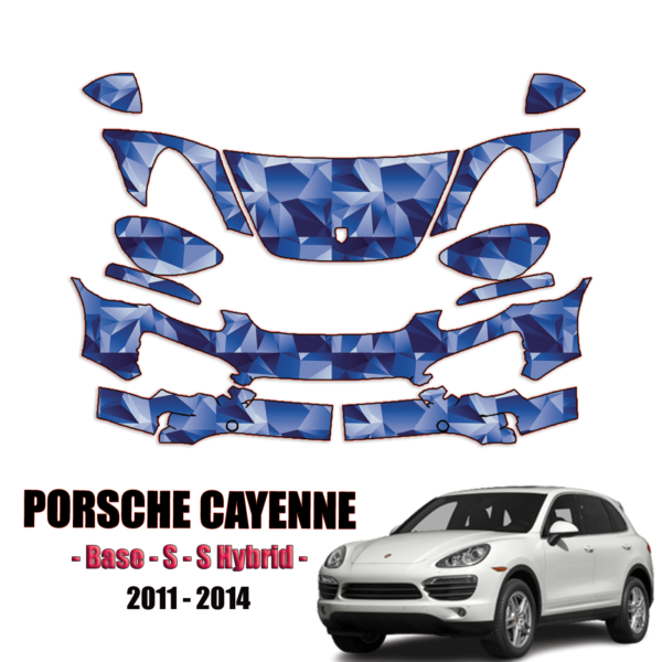 2011-2014 Porsche Cayenne – Base, S, S Hybrid Pre Cut Paint Protection Kit – Partial Front