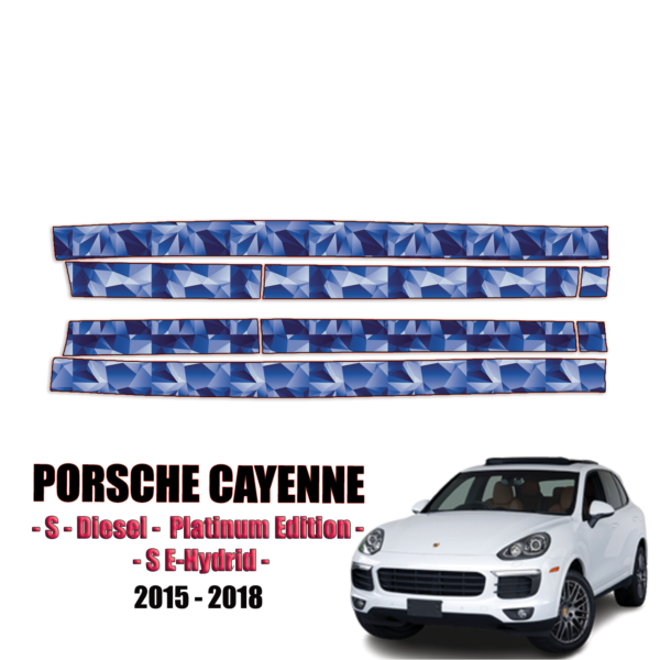 2015-2018 Porsche Cayenne – S, Diesel, Platinum Edition, S E-Hybrid Precut Paint Protection Kit – Rocker Panels