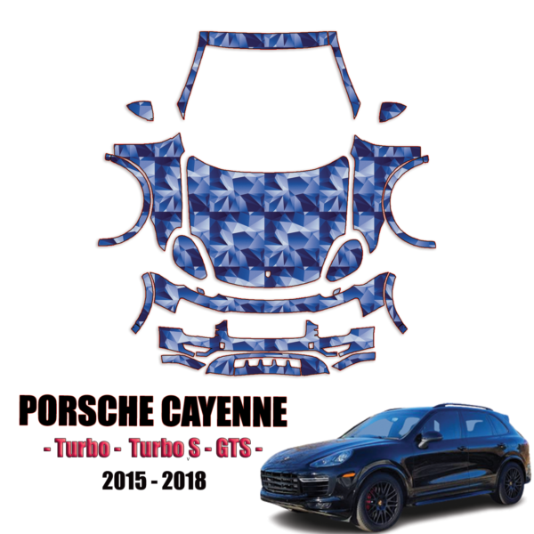 2015-2018 Porsche Cayenne – Turbo, Turbo S, GTS Pre Cut Paint Protection Kit – Full Front + A Pillars + Rooftop