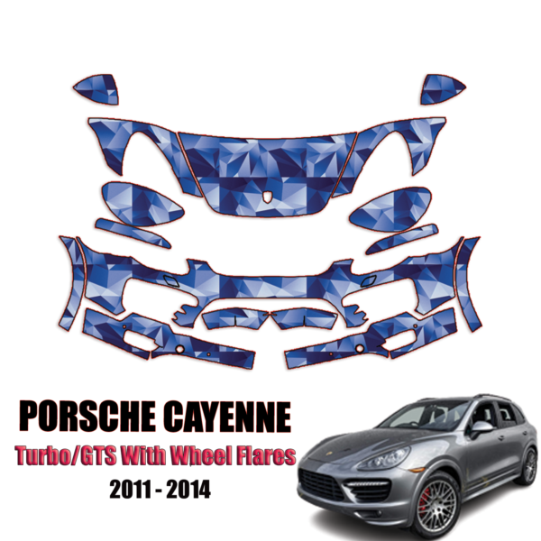 2011-2014 Porsche Cayenne – Turbo/GTS Pre Cut Paint Protection Kit – Partial Front