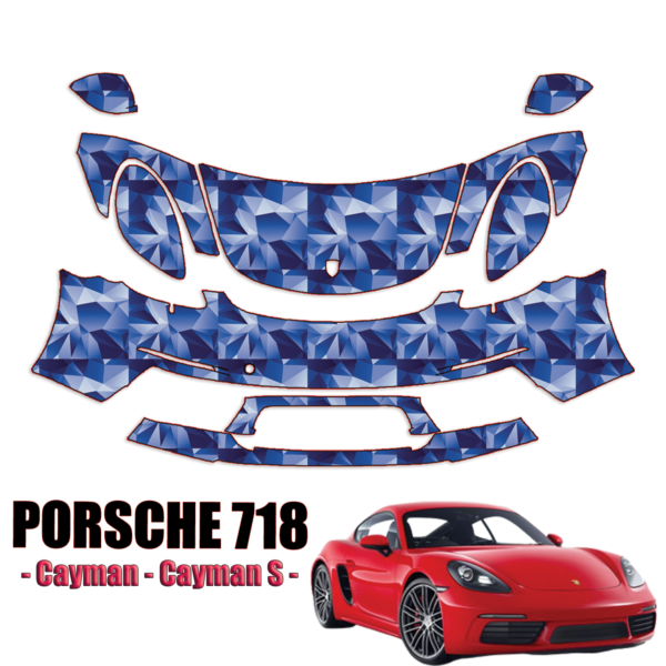2017-2024 Porsche 718 Cayman Precut Paint Protection Kit – Partial Front