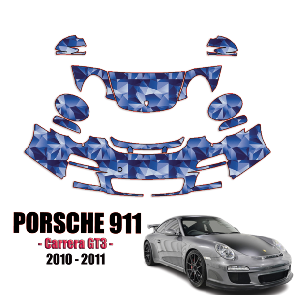 2010-2011 Porsche 911 GT3 Precut Paint Protection Kit – Partial Front