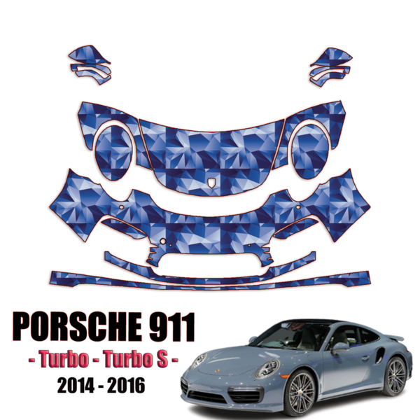 2014-2016 Porsche 911 Turbo Precut Paint Protection Kit – Partial Front