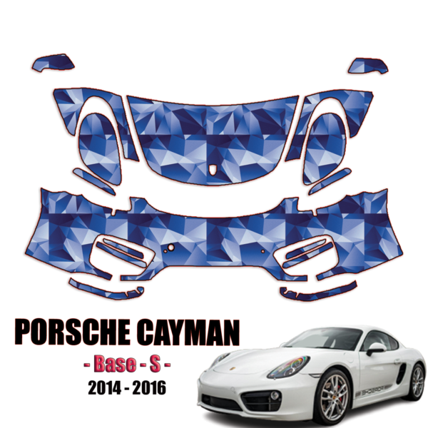 2014-2016 Porsche Cayman – Base, S Pre Cut Paint Protection Kit – Partial Front