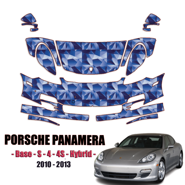 2010-2013  Porsche Panamera – Base, S, 4, 4S, Hybrid Precut Paint Protection Kit – Partial Front