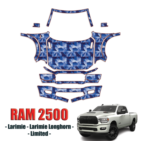 2019-2024 Ram 2500 – Laramie, Laramie Longhorn Precut Paint Protection Kit – Full Front