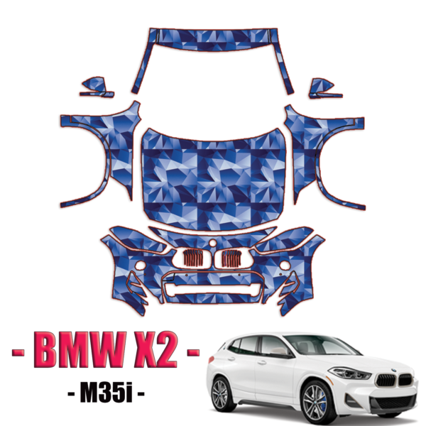 2021-2023 BMW X2 – M35i Precut Paint Protection Kit – Full Front + A Pillars + Rooftop