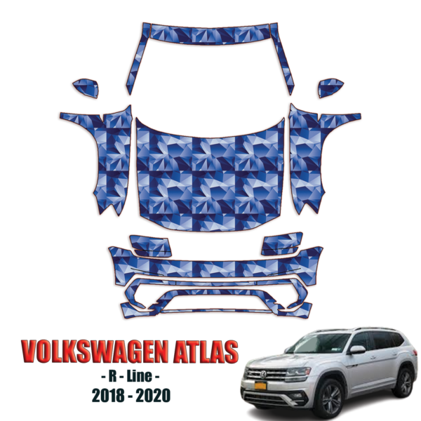2018-2020 Volkswagen Atlas – R-Line Pre Cut Paint Protection Kit – Full Front + A Pillars + Rooftop