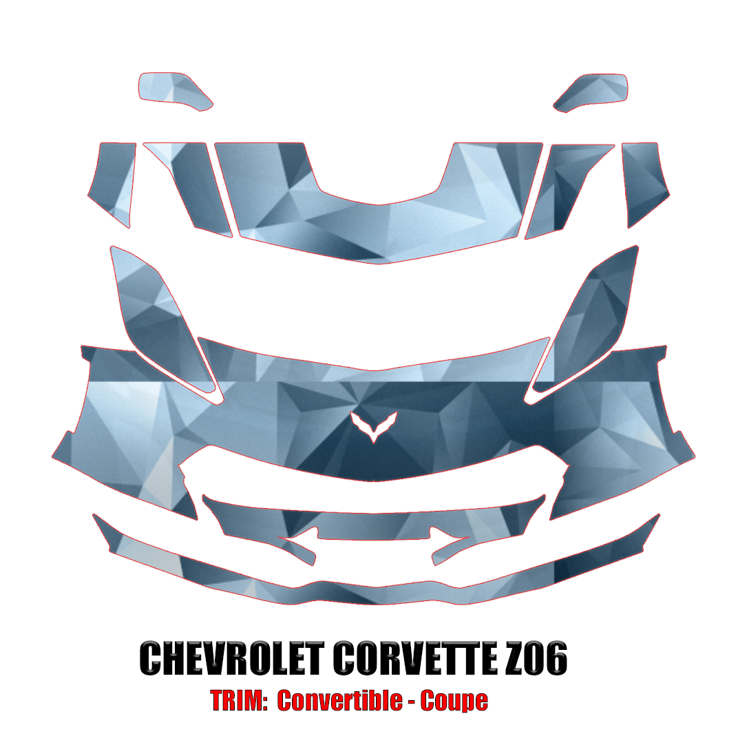 2015-2019 Chevrolet Corvette Z06 Precut Paint Protection PPF Kit – Partial Front