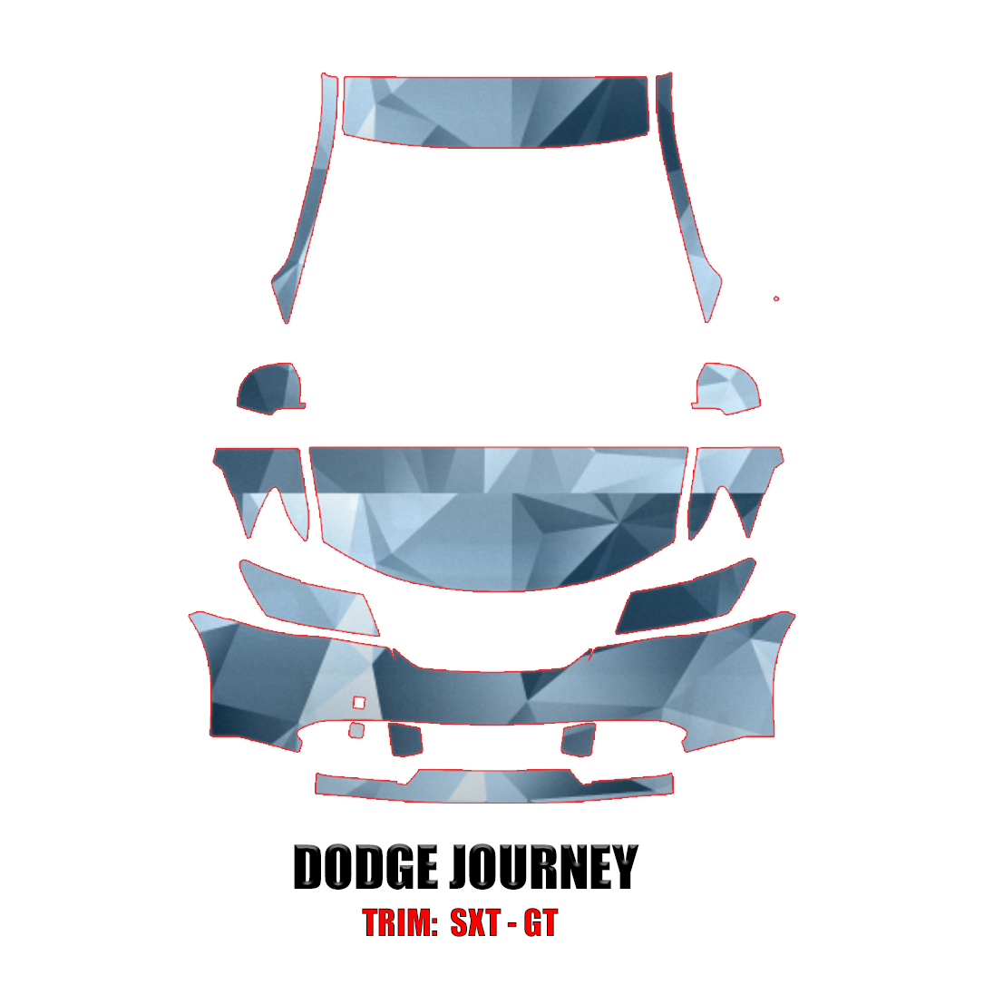 2012-2019 Dodge Journey Precut Paint Protection PPF Kit – Partial Front