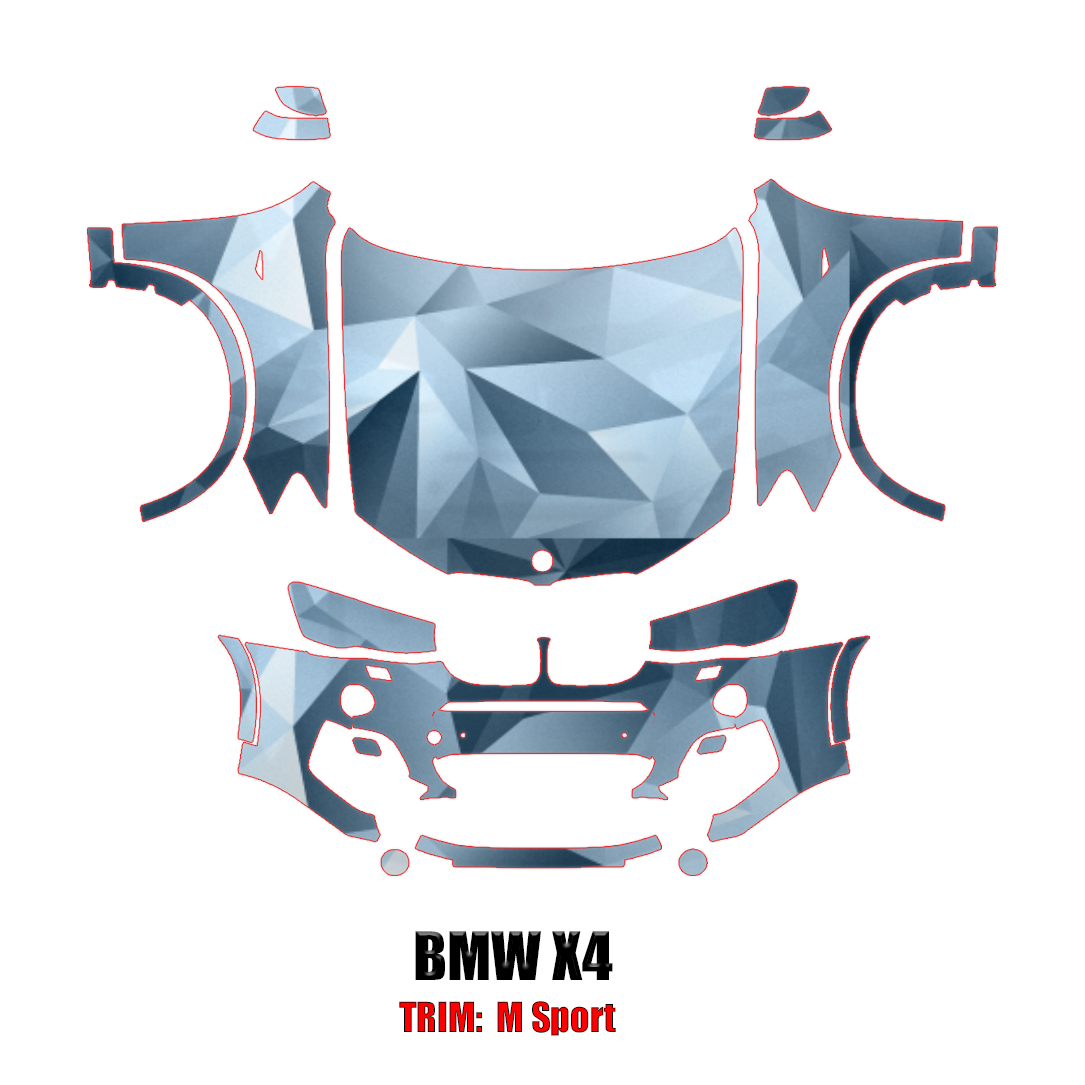 2015-2018 BMW X4 M Sport Precut Paint Protection PPF Kit – Full Front