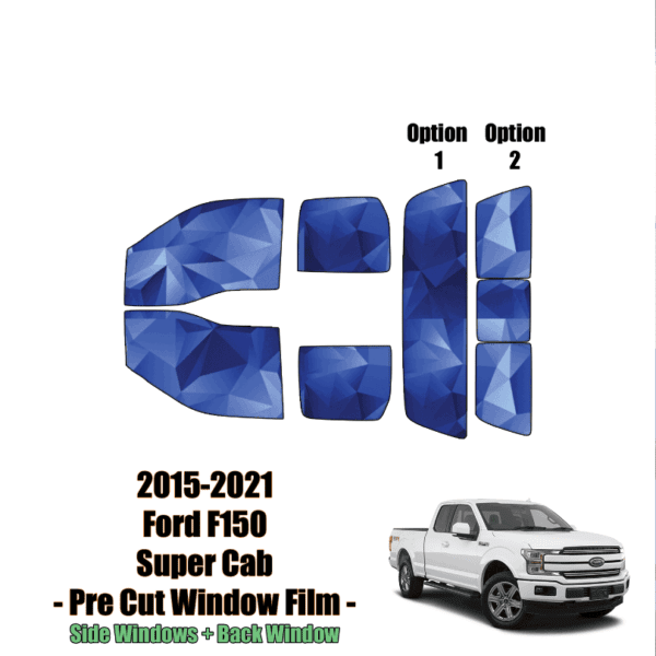 2015 – 2021 Ford F150 Super Cab – Full Truck Precut Window Tint Kit Automotive Window Film