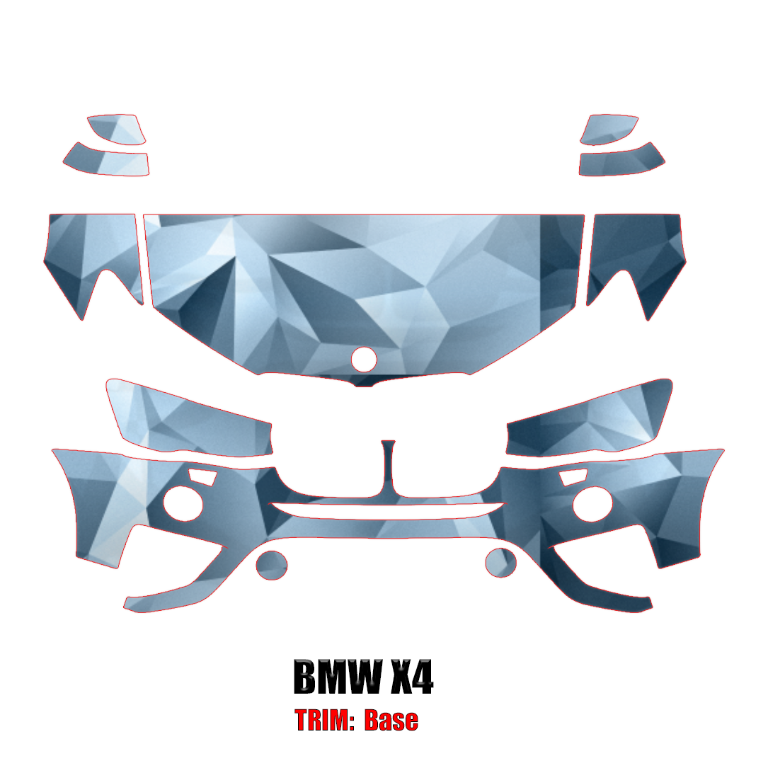 2015-2018 BMW X4 Base Precut Paint Protection Kit PPF – Partial Front