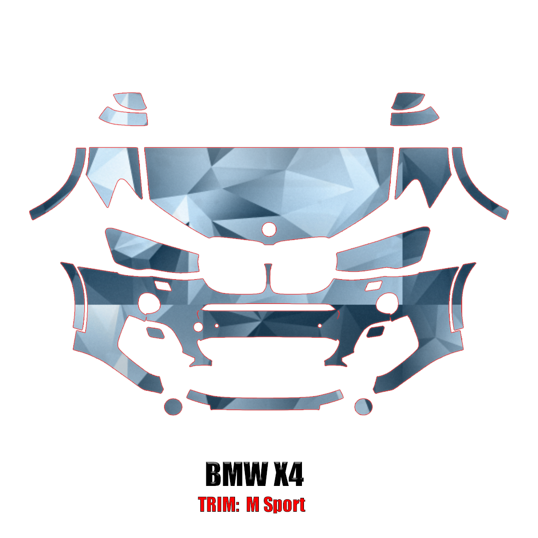 2015-2018 BMW X4 M Sport Precut Paint Protection Kit PPF – Partial Front