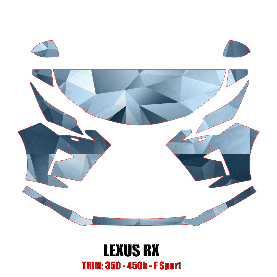 2016-2019 Lexus RX F Sport Precut Paint Protection PPF Kit – Partial Front