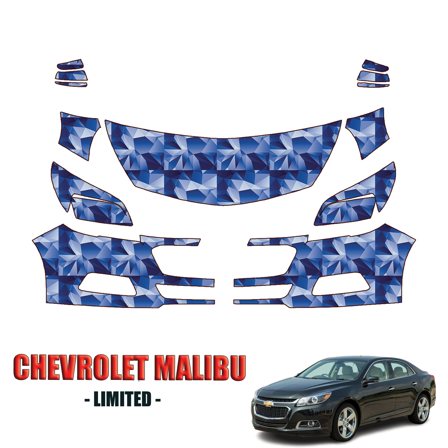 2016 Chevrolet Malibu Precut Paint Protection Kit PPF – Partial Front