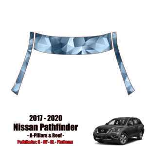 2017 – 2021 Nissan Pathfinder -S, SV, SL, Platinum Precut Paint Protection Kit (PPF) – A-Pillars + Roof Top