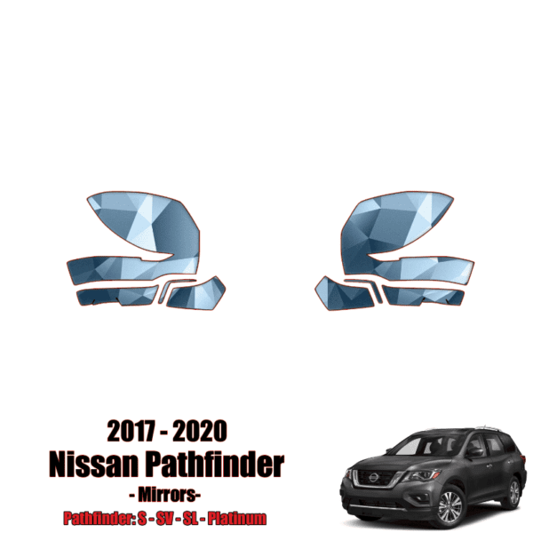 2017 – 2021 Nissan Pathfinder – Precut Paint Protection Kit (PPF) – Mirrors