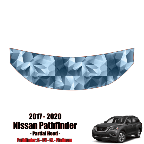 2017 – 2021 Nissan Pathfinder – S, SV, SL, Platinum – Precut Paint Protection Kit (PPF) – Partial Hood