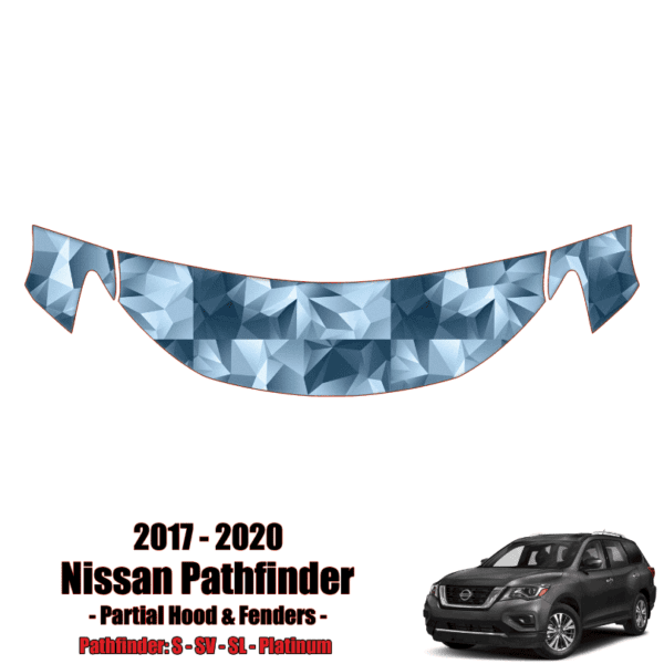 2017 – 2021 Nissan Pathfinder Precut Paint Protection Kit (PPF) – Partial Hood + Fenders