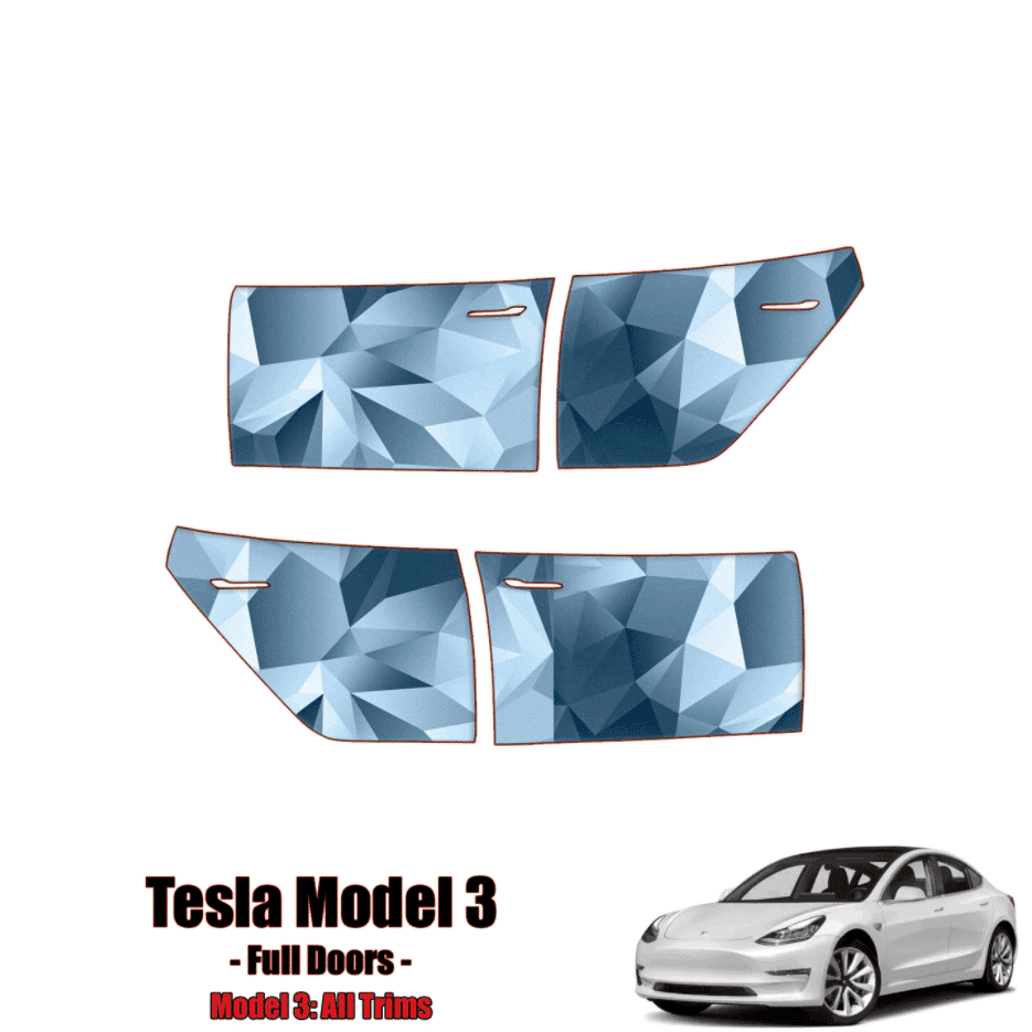 2017-2023 Tesla Model 3 Precut Paint Protection Kit – Full 4 Doors