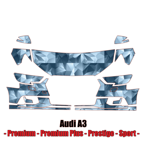 2017 – 2022 Audi A3 Premium, Premium Plus, Prestige – Precut Paint Protection Kit (PPF) Partial Front