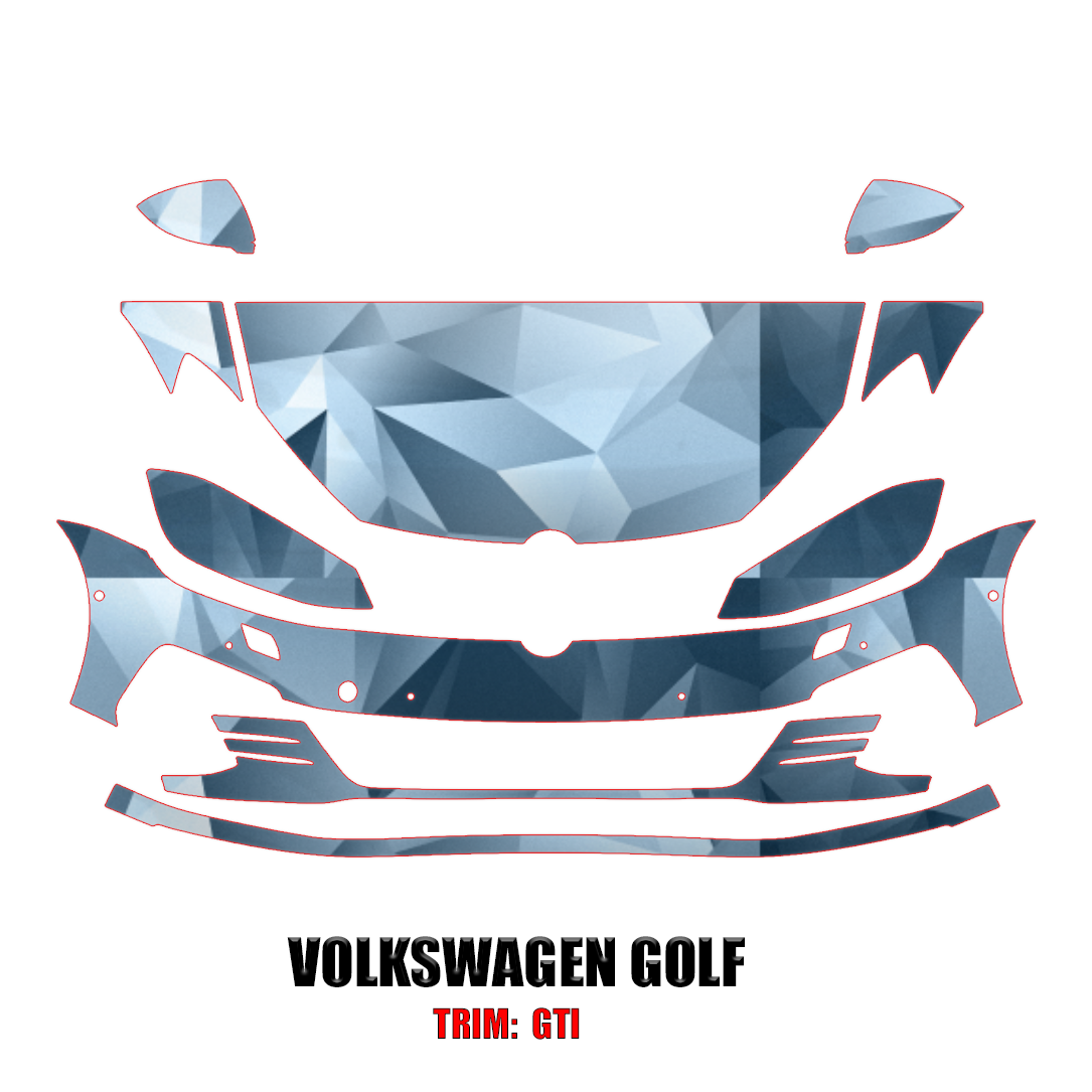 2018-2021 Volkswagen Golf GTI Precut Paint Protection PPF Kit – Partial Front