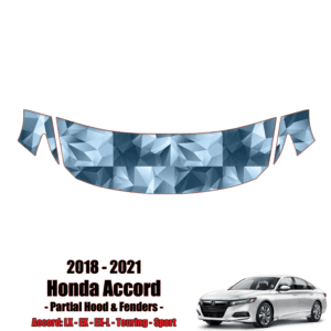 2018 – 2021 Honda Accord – LX, EX, EX-L, Touring, Sport Precut Paint Protection Kit (PPF) – Partial Hood + Fenders