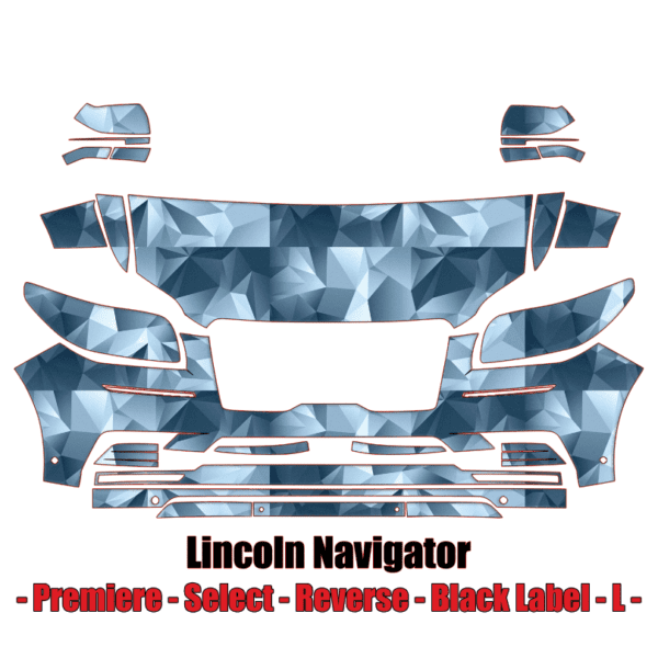 2018 – 2023 Lincoln Navigator –  Premiere, Select, Reverse, Black Label, L Pre-Cut Paint Protection Kit (PPF) – Partial Front