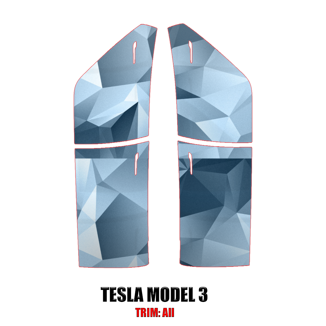 2018-2023 Tesla Model 3 Precut Paint Protection PPF Kit – Full 4 Doors