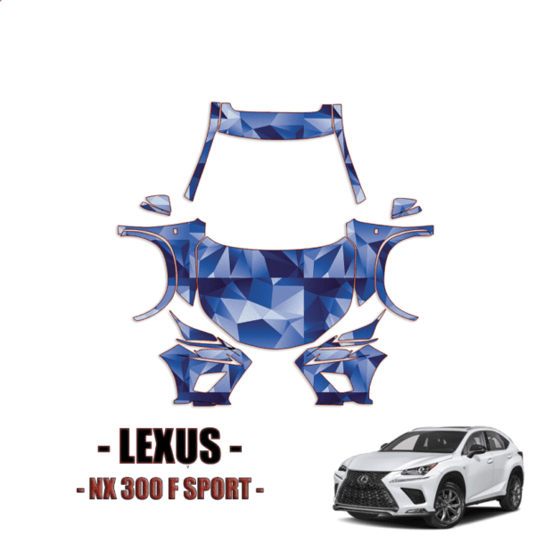 2018-2022 Lexus NX 300 F Sport Pre Cut Paint Protection Kit – Full Front + A Pillars + Rooftop