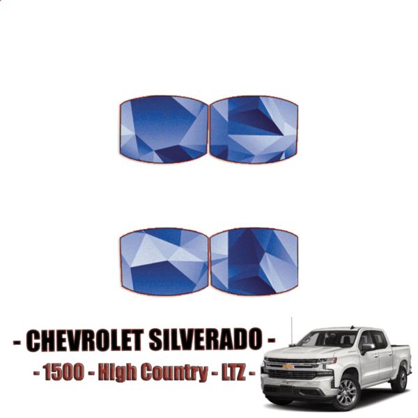 2019-2021 Chevrolet Silverado High Country, LTZ  Precut Paint Protection Kit (PPF)-Door Cups