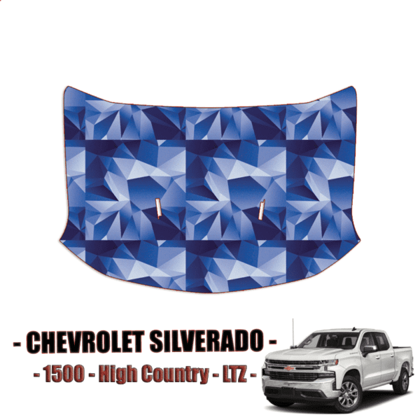2019-2021 Chevrolet Silverado High Country, LTZ   Precut Paint Protection Film Full Hood