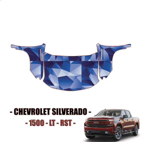 2019-2021 Chevrolet Silverado 1500, LT, RST Precut Paint Protection Kit – Full Hood + Fenders
