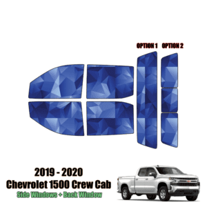 2019 – 2022 Chevrolet Silverado 1500 Crew Cab – Full Truck Precut Window Tint Kit Automotive Window Film