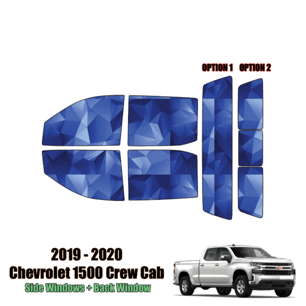 2019 – 2021 Chevrolet Silverado 1500 Crew Cab – Full Truck Precut Window Tint Kit Automotive Window Film