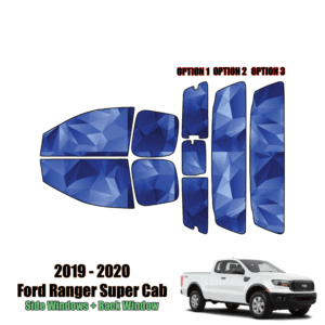 2019 – 2020 Ford Ranger Super Cab – Full Truck Precut Window Tint Kit Automotive Window Film